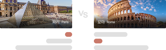 최저가 비교 파리 VS 로마