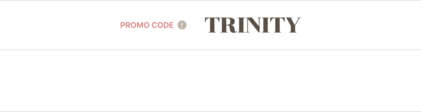 TRINITY promo code