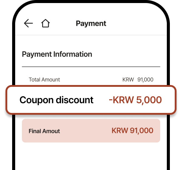 Confirm your coupon discount and complete payment